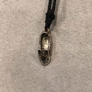 Silver Bunny Slipper Pendant